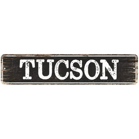 TUCSON Gift Chic Metal Sign Home Decor Cities 4x18 204180007075