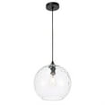 thumbnail image 4 of Living District LD2283 Gibson 1 Light Black & Clear Glass Pendant, 4 of 4
