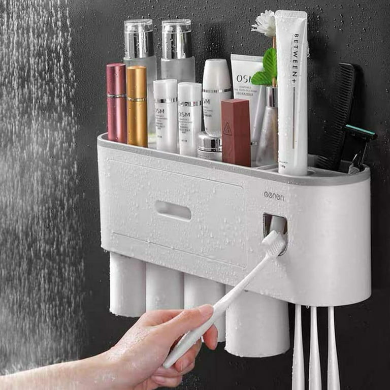 Magnetic Adsorption Inverted Toothbrush Holder Automatic