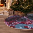 thumbnail image 5 of Daiia Gothic Red Skull Cemetery Drawing Merry Christmas Tree Skirt , Xmas Large Lace-up Tree Skirt, Santa Snowflakes Rustic Home Decorations New Year Party Farmhouse Decor-36", 5 of 6