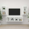 thumbnail image 2 of vidaXL Wall-mounted TV Stands TV Console TV Console 4 Pcs Engineered Wood, 2 of 46