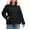 Black, variant on Women's Women's Short Puffer Coat With Faux Fur Trim Hood Outerwear (Black, X-Small)
