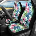 thumbnail image 2 of Uorisanigo Colorful Flowers 14 Pack Auto Seat Cover Sets with Cars Headrest Cover Center Console Cover Car Steering Wheel Cover and Seat Belt Pads Cars Water Cup Coaster Elastic for Car SUV, 2 of 6