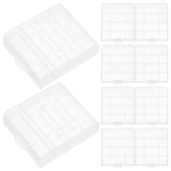 HONMEET 12Pcs Clear Battery Organizer Case with Compartments for Aa Aaa Storage and Travel