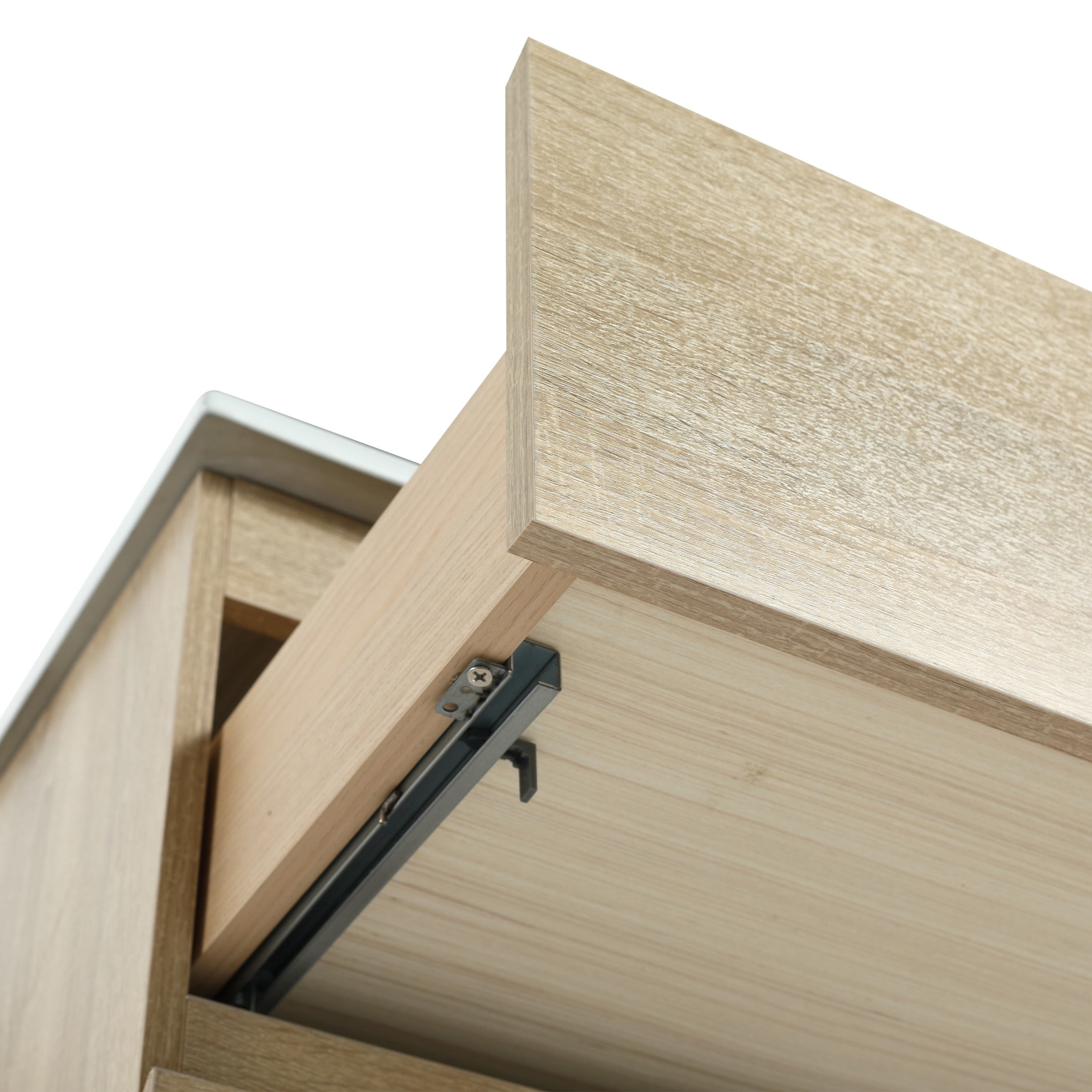 Noble House 36" Floating Bathroom Vanity Cabinet, Modern Wood Grain, Soft-Close Drawer, Excluded Sink, Light Oak