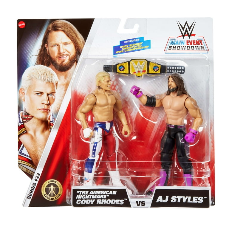 WWE Main Event Showdown Cody Rhodes vs AJ Styles Action Figures