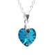 thumbnail image 1 of Collar Zvezda Heart color Bermuda Blue plata .925 Zvezda ZCO-HEAR14-BB, 1 of 4