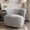 Grey, variant on Royalcraft Swivel Nursery Glider Recliner, Comfy Upholstered Glider Chair with Lumbar Pillow and Footrest, Swivel Rocking Chair for Living Room, Grey