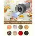 thumbnail image 4 of CIRCLE JOY Electric Salt and Pepper Grinder Set with 6 Levels External Adjustable Coarseness, Dustproof Storage Base, Automatic Pepper Mill Shakers S, 4 of 8