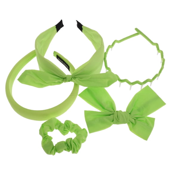 unbranded 5Pcs Bow and Scrunchie Shaped Hair Bands Set for Face Washing and Makeup Application