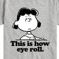 thumbnail image 3 of Peanuts - Lucy This Is How Eye Roll - Toddler & Youth Short Sleeve Graphic T-Shirt, 3 of 6
