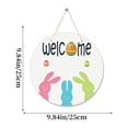 thumbnail image 2 of Easter Bunny Wooden Wall Hanging Sign with Colorful Eggs, 10 Inch Square, Cute Spring Home Door Decor for Easter Party Wall Decoration, 2 of 5
