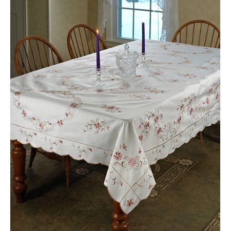 

Renaissance Design Tablecloth White / Cream embroidered 70 Round