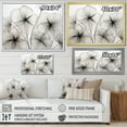 thumbnail image 4 of Designart "Speedy Morning Glory In Black And White" Morning Glory Floater Framed Wall Art Prints, 4 of 5