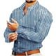 thumbnail image 2 of Blusa y camisa de manga larga con cuello vuelto para hombre, cárdigan liso a la moda con cuello vuelto, blusa de poliéster con botones para hombre, 2 of 3