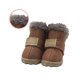 thumbnail image 2 of sweethay 4pcs zapatos para mascotas botas de nieve impermeables cuero de la PU calzado de invierno para mascotas Ropa para mascotas marrón Tipo 1, 2 of 6