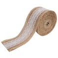 thumbnail image 2 of 2 Rolls 5m Beautiful Linen Lace Roll Ribbon Home Christmas Wedding DIY AccessoriesType B, 2 of 8