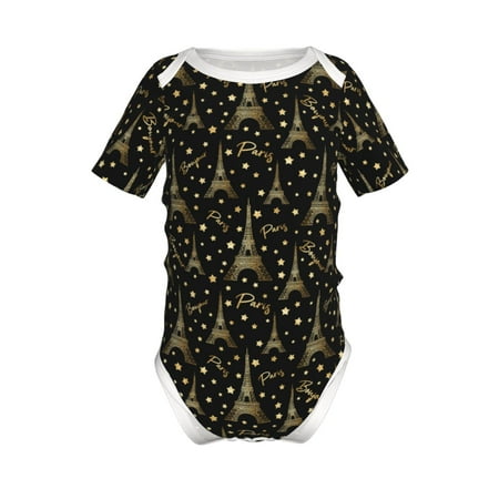 

Yiaed Paris Romantic Print Infant Climbing Short Sleeve Onesie One-Piece Baby Bodysuit Clothes 0-12 Months -9M