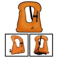 thumbnail image 2 of Chaqueta Natación Ajustable Chaleco Snorkel Inflable para Nadar en Kayak () Naranja, 2 of 6