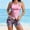 A28 Multicolor, variant on Xdegoge Swimsuits for Women Scoop Neck Mid Rise Boyshorts Tankini Sets Two Piece Bathing Suits Smooth Floral Print Color Block Tummy Control Full Coverage Summer Vacation