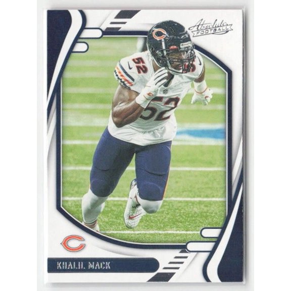 2021 Panini Absolute #21 Red Football Card Khalil Mack Chicago Bears Chicago Bears NFL FOOTBALL Trading Card