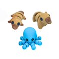 thumbnail image 4 of EnderToys Set de 10 mini animales fidget impresos en 3D, 4 of 5