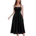 thumbnail image 5 of IDOPIP Women Floral Corset Spaghetti Strap Casual Sundress 2026 Summer Boho Flowy Midi Slit Dress, 5 of 5