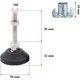 thumbnail image 2 of Pies niveladores ajustables antideslizantes Sincero para muebles M8 x 50 mm acero inoxidable juego de 4, 2 of 5