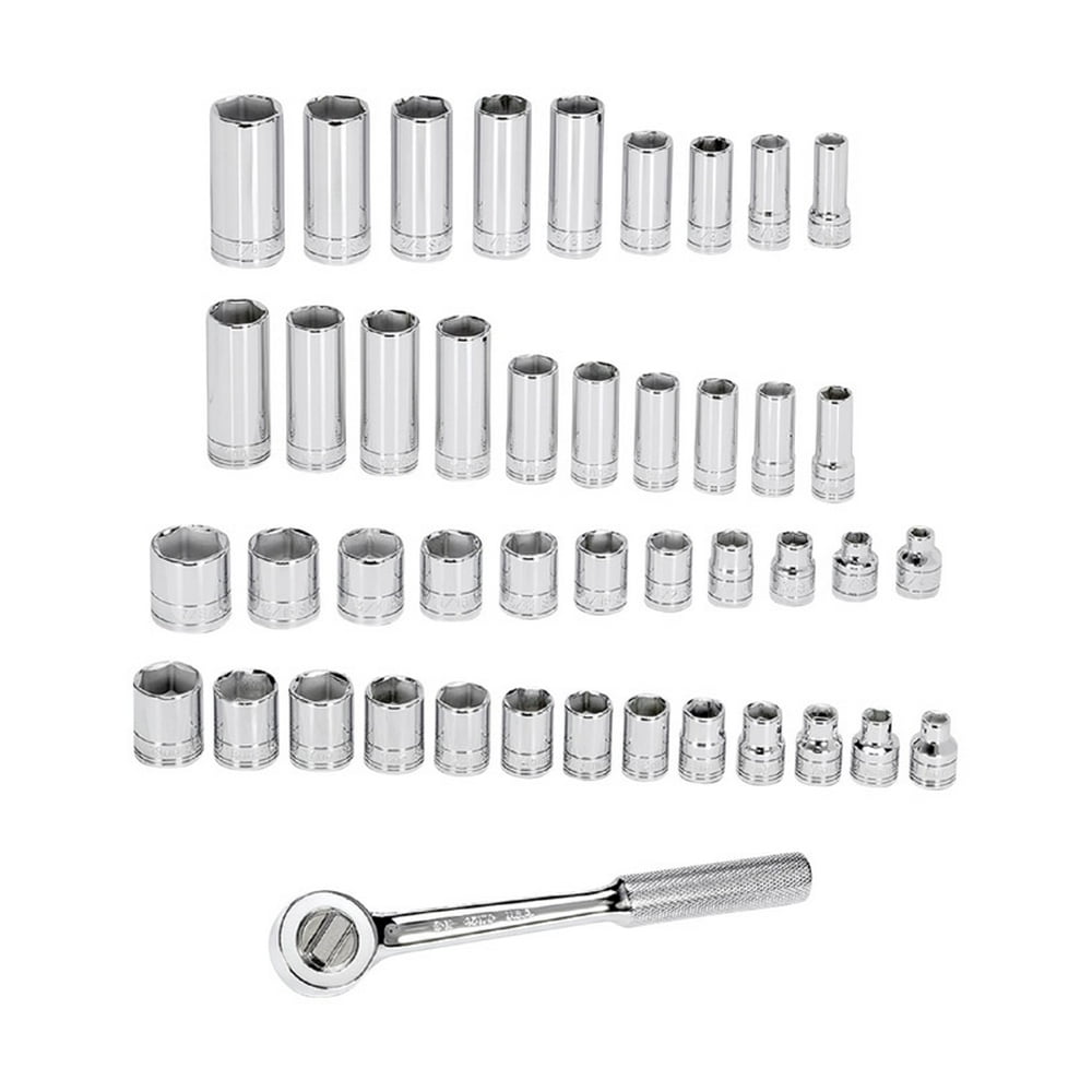 SK Professional Tools 3/8 in. drive Metric and SAE 6 Point Socket and