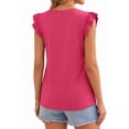 thumbnail image 3 of MOYIKO Womens Summer Tops 2026 Babydoll Shirts Ruffle Sleeve Spring Outfits Dressy Casual Blouses, 3 of 7