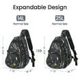 thumbnail image 5 of New York Xpress Camo Sling Bag Expandable 14–25L Daypack for Travel Hiking Cycling, Navy,118, 5 of 10