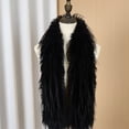 thumbnail image 2 of Jiibva Faux Turkey Feather Plush Warm Scarf Solid Color Thickened Scarf Soft Touch Scarves Wraps Long Scarf Accessories for Women, 2 of 7