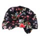 thumbnail image 2 of Gorro anudado con lazo estampado para bebé, gorro suave para bebé de 3 a 18 meses (negro con flor), 2 of 9
