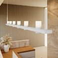 thumbnail image 5 of Sonneman 20QKL08B Intervals 97" Wide Pillar Candle Linear Chandelier - Satin Black / Clear, 5 of 7