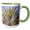 Green/White, variant on 3drose, Tozeur, Tunisia. Palm Trees in a Desert Oasis., 11oz Two-tone Green Mug