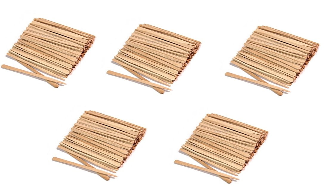 Round 5 1/2 x 3/16 Wood Wax Applicator Stick 500ct WWW140J (5 Pack of