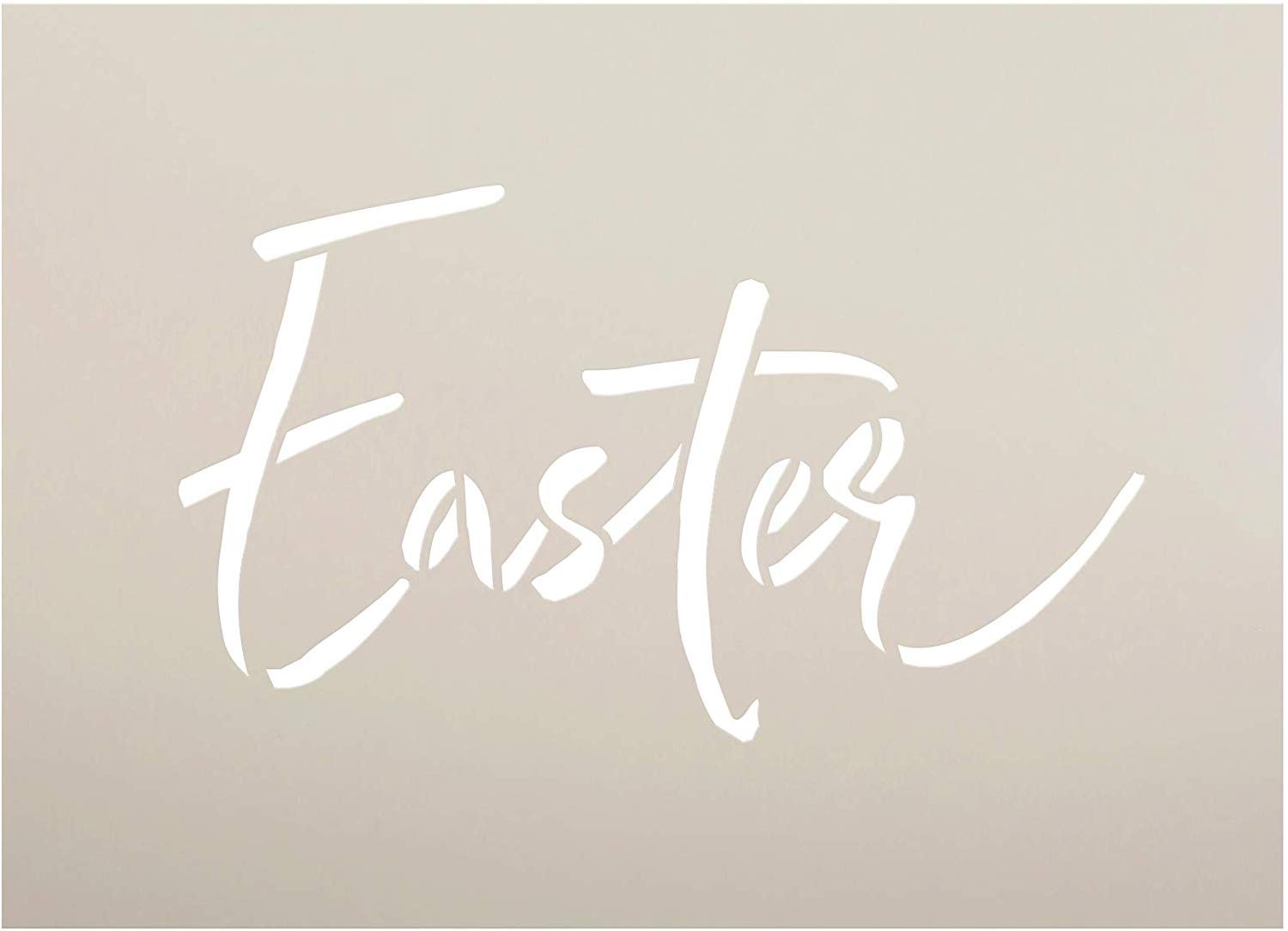 Easter Script Stencil by StudioR12  DIY Christian Spring Home Decor  Rustic Handwritten Word Art  Craft & Paint Farmhouse Wood Signs  Reusable Mylar Template  Select Size 13.5 x 9.75 inch - image 2 of 4