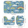 thumbnail image 3 of 4 Pcs Shower Curtain Sets Rainbows And Clouds Shower Curtain And Rugs Shower Curtain Set Girls Room Nursery Playroom Decor Bathroom Decor Sets for Bathtub Decor 72inch X 72inch, 3 of 8