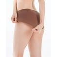 thumbnail image 3 of Women's Mid Rise Tagless Plain Color Full Coverage Cotton Hipster Panties 6-Pack(Afterglow,Medium), 3 of 7