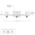 thumbnail image 3 of Quoizel KLT8603BNLED Kolt 3-Light Bath in Brushed Nickel, 3 of 3