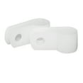 thumbnail image 1 of 100Pcs Plastic Project Use R-type Wire Holder Cable Clamp Line Clip for House Office Arrangement of Wire with Screws (White), 1 of 9