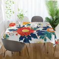 thumbnail image 3 of Yayeee Tablecloths 54" x 54" Rectangle Wrinkle Resistant Party Table Cover, Colorful Flowers Pattern, 3 of 8