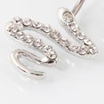 thumbnail image 5 of Crystal Snake Belly Piercing Button Bar Rings/ Navel Rings Dangle Rings For Men, 5 of 5