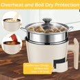 thumbnail image 2 of Electric Hot Pot Non-Stick Ramen Noodles Cooker 55oz Mini Pot with Power Adjustment(Beige), 2 of 9