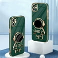 thumbnail image 2 of Compatible with iPhone 11 Case Cute 3D Astronaut Stand Design Camera Protection Shockproof Soft Back Cover for Apple iPhone 11 Phone Case Dark Green, 2 of 13