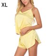 thumbnail image 1 of Conjunto de ropa de dormir para mujer Encantador chaleco con cuello en V, pantalones cortos, camisón, amarillo, XL Guardurnaity XX000231-29, 1 of 7