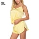 thumbnail image 1 of Conjunto de ropa de dormir para mujer Encantador chaleco con cuello en V, pantalones cortos, camisón, amarillo, XL Inevent XX000231-29, 1 of 7