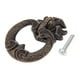 thumbnail image 1 of 1 ajuste de la perilla anillo antiguo manija de bronce de bronce solo pull w / tornillo de cocina Caja de gabinetes Armario Armario Decoración de armario 44 * 61mm de encaje retro, 1 of 6
