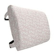 thumbnail image 1 of Cherry Blossom Lumbar Pillow, Retro Revival Sakura Pattern in Soft Color Chinese Japanese Culture Art, Soft Back Cushion for Office Chairs with Adjustable Straps, 14" x 13", Coral White, by Ambesonne, 1 of 7