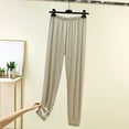 thumbnail image 2 of Swuxness Women Pajama Pants Long Cuffed Ankle Breathable Elastic Waist Trendy Summer Homewear, 2 of 5
